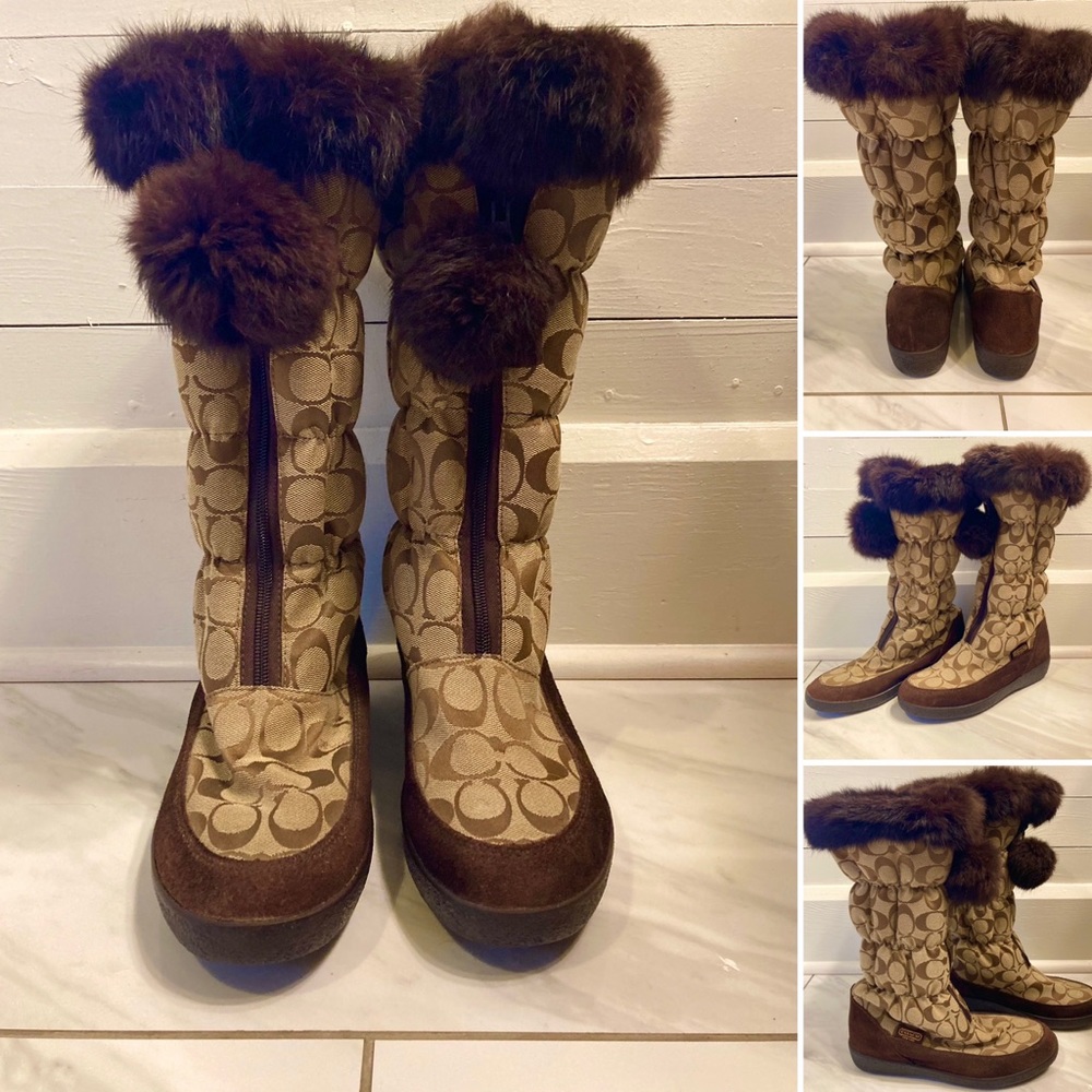 COACH ‘Theona’ Winter Boots w/rabbit fur